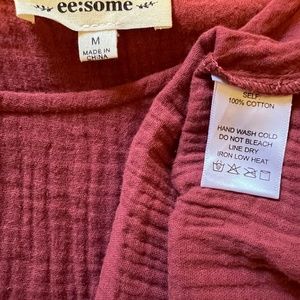 Berry fall crepe dress